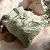 Lisos - Juego funda nórdica 100% algodón 180x220 cm cama 100/105 cm verde - Imagen 2