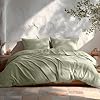 Lisos - Juego funda nórdica 100% algodón 180x220 cm cama 100/105 cm verde - Imagen 3