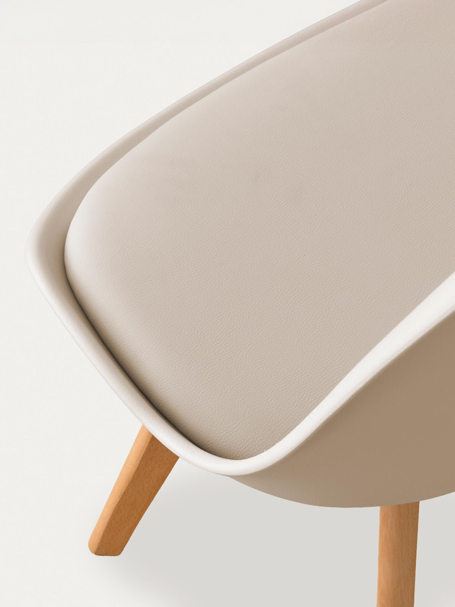Nordic Silla de comedor en polipropileno y madera de haya Nordic - Imagen 3