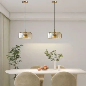 Lámpara Colgante de Vidrio Elegante y Moderna